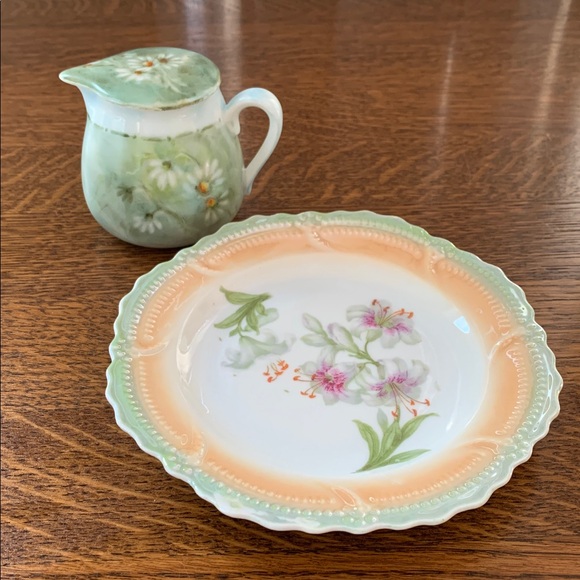 Vintage Floral And Hand Painted Small Pitcher - Picture 2 of 7